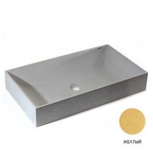 Изображение товара Раковина Onlybeton Англичанка 70x40 см из бетона желтая матовая накладная