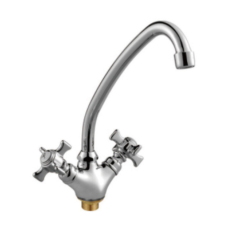 Изображение товара Смеситель для кухонной мойки Cron CN4124 хром 20 см поворотный