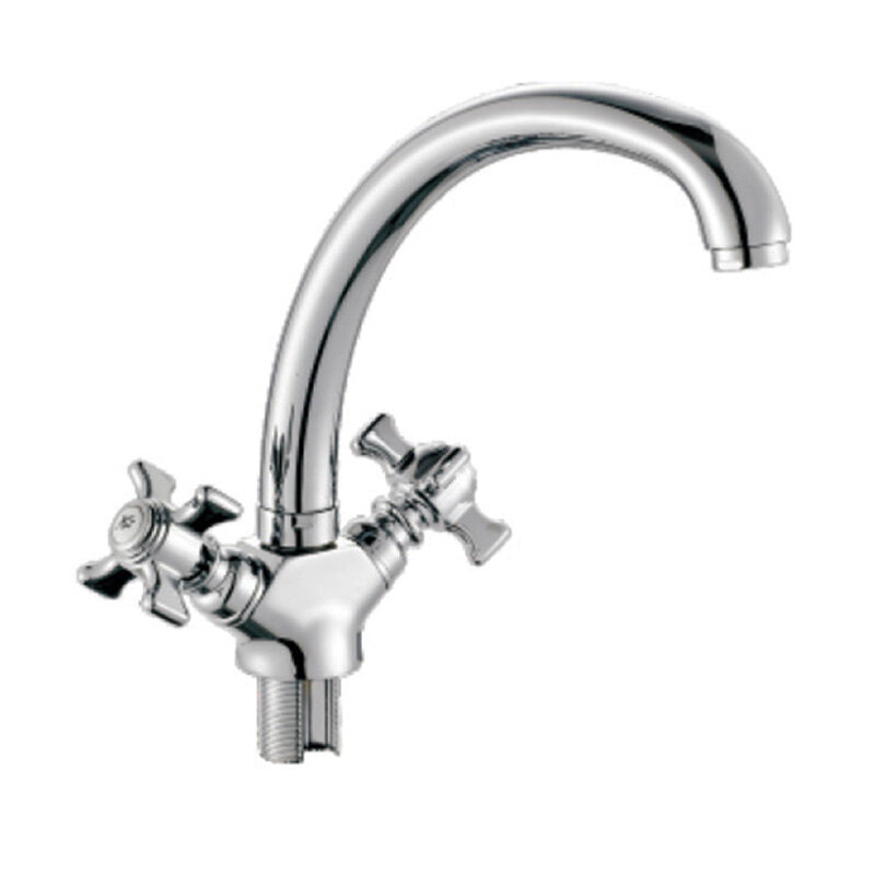 Изображение товара Смеситель для кухонной мойки Cron CN4724 хром двухвентильный поворотный