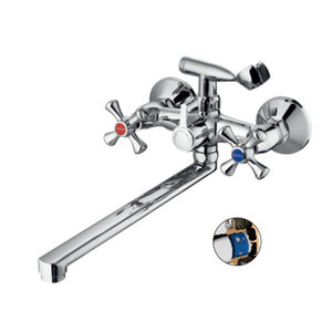 Изображение товара Смеситель для ванны и душа Cron, с душевым гарнитуром, хром, CN2142