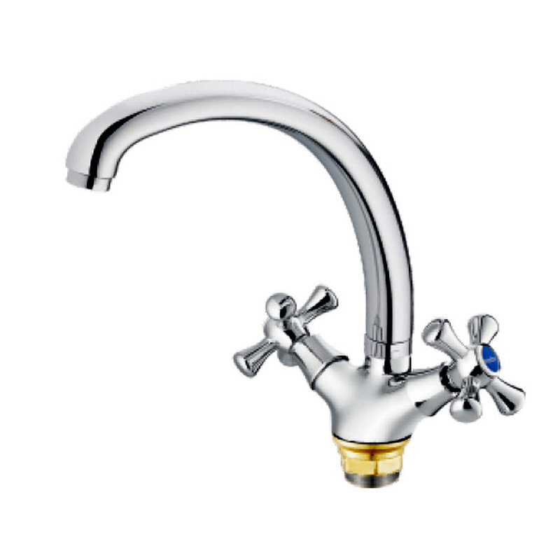 Изображение товара Смеситель для кухонной мойки Cron CN4242-3 хром двухвентильный поворотный