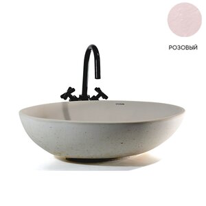 Изображение товара Раковина Onlybeton Овал 0111005210 58 х 41 см, накладная, розовый матовый