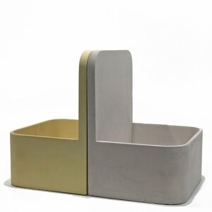 Изображение товара Раковина Onlybeton Мойдодыр-S 0111014105 30.5 х 24 см, высота стенки 36 см, молочный матовый