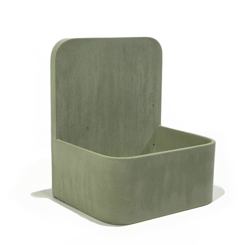 Изображение товара Бетонная подвесная раковина Onlybeton Мойдодыр-S 30.5x24 см оливковый матовый