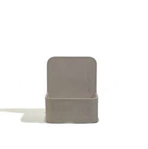 Изображение товара Раковина из бетона с высоким бортом и прямоугольной формой розовая матовая