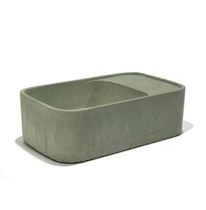 Изображение товара Раковина Onlybeton Оазис 0111011109-S с полкой 36.5 х 23 см, накладная, оливковый матовый