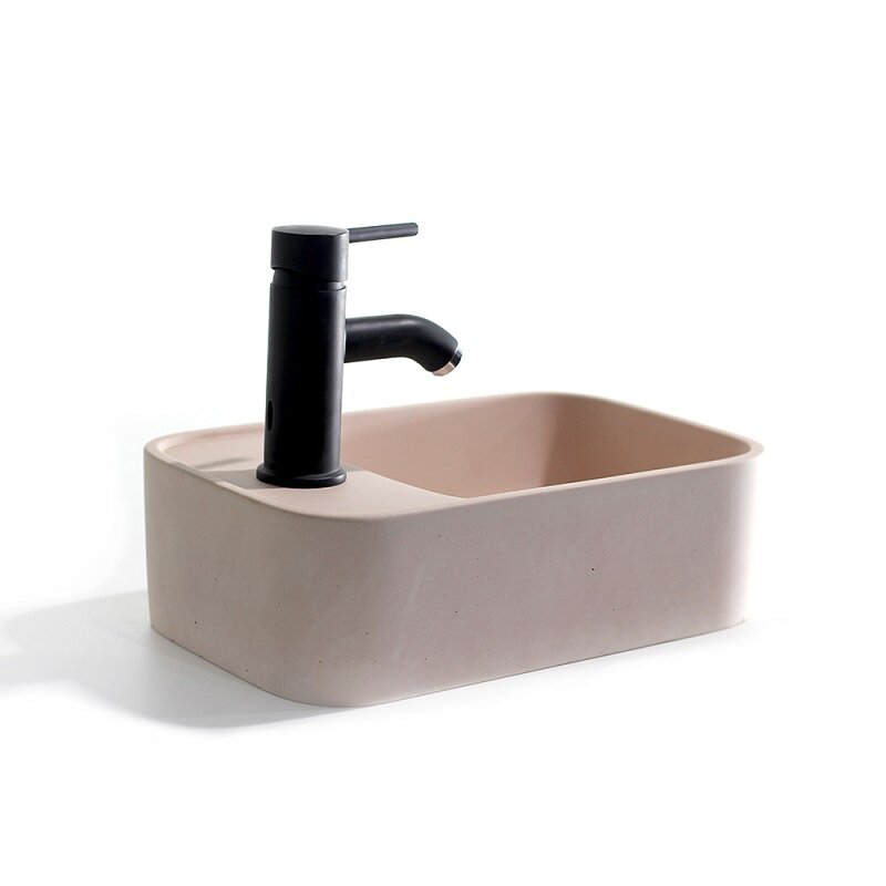 Изображение товара Раковина Onlybeton Оазис 0111011110-S 36.5 х 23 см, розовый матовый