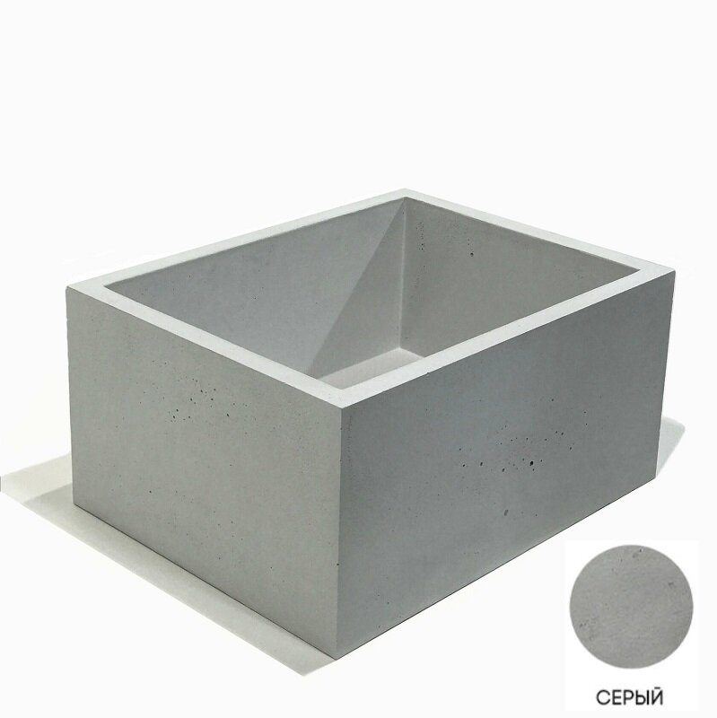 Изображение товара Раковина Onlybeton Классика 0111009101, 45 х 35 см, накладная, серый матовый Изображение товара Раковина Onlybeton Классика 0111009101, 45 х 35 см, накладная, серый матовый