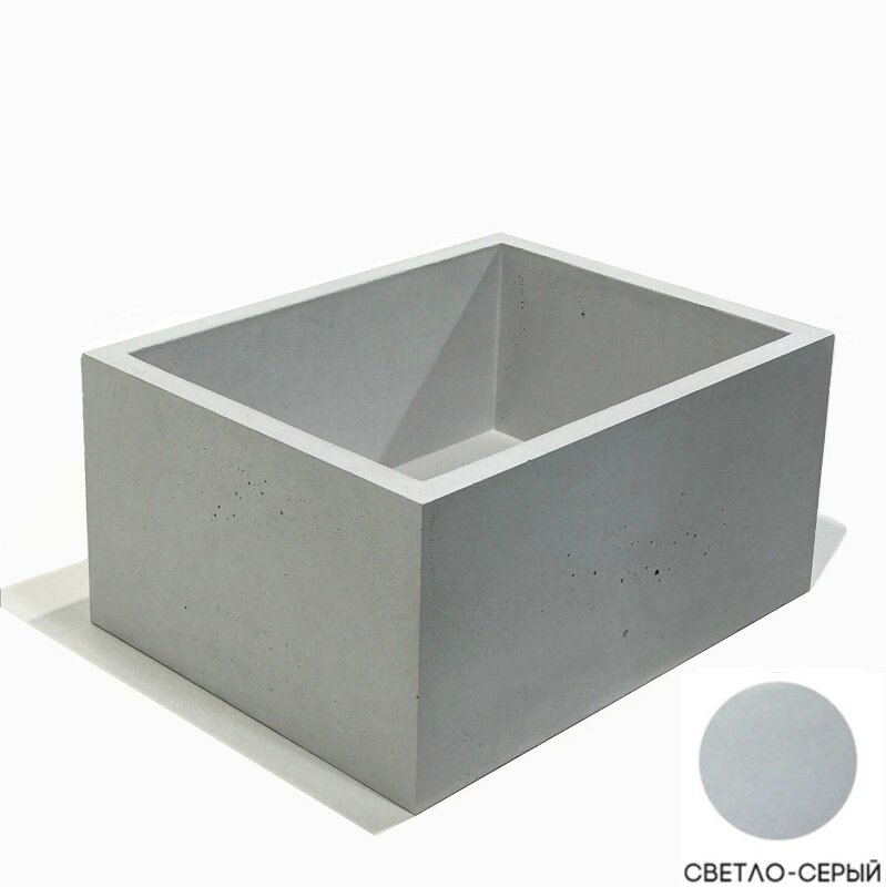 Изображение товара Раковина Onlybeton Классика 0111009102, 45 х 35 см, накладная, светло-серый матовый