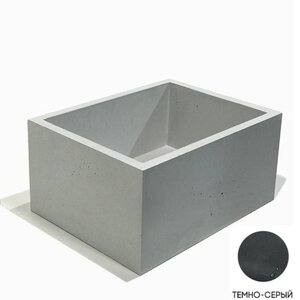 Изображение товара Раковина Onlybeton Классика 0111009103, 45 х 35 см, накладная, тёмно-серый матовый