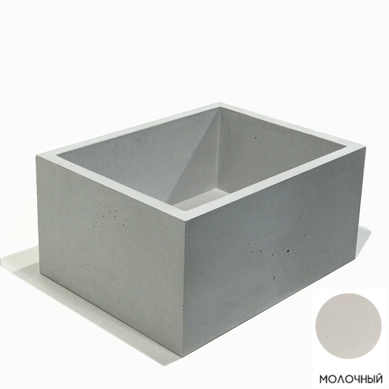 Изображение товара Раковина Onlybeton Классика 0111009105 - накладная, молочный матовый Изображение товара Раковина Onlybeton Классика 0111009105 - накладная, молочный матовый