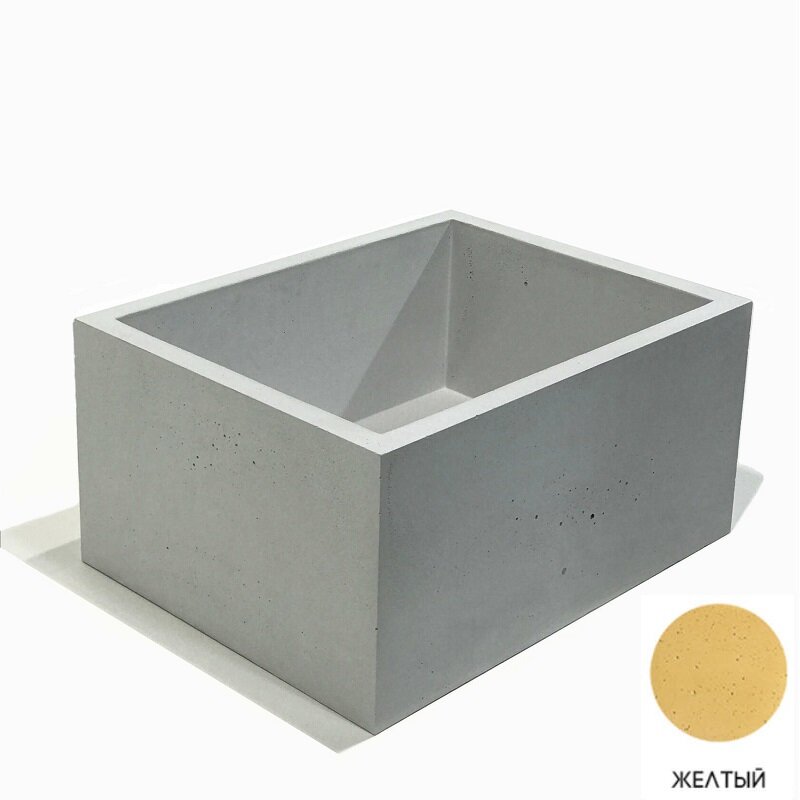 Изображение товара Раковина Onlybeton Классика 0111009107, 45 х 35 см, накладная, желтый матовый Изображение товара Раковина Onlybeton Классика 0111009107, 45 х 35 см, накладная, желтый матовый