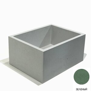 Изображение товара Раковина Onlybeton Классика 0111009108, 45 х 35 см, накладная, зелёный матовый