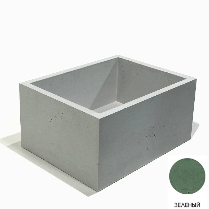 Изображение товара Раковина Onlybeton Классика 0111009108, 45 х 35 см, накладная, зелёный матовый Изображение товара Раковина Onlybeton Классика 0111009108, 45 х 35 см, накладная, зелёный матовый