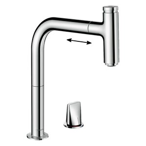 Изображение товара Смеситель для кухонной мойки Hansgrohe Metris Select, 73804000, хром