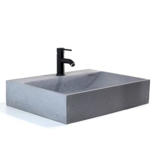 Изображение товара Раковина Onlybeton Волна 0111012201 с полкой, 60 х 44.5 см, накладная, серый матовый