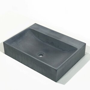 Изображение товара Раковина Onlybeton Волна 0111012203 из бетона накладная 60x44.5 см темно-серый матовый