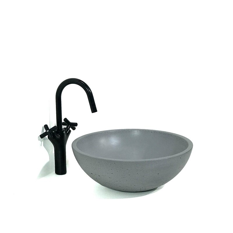 Изображение товара Раковина Onlybeton Сфера 40 см накладная бетон серый матовый