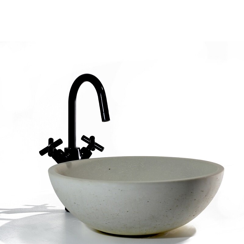 Изображение товара Раковина Onlybeton Сфера 40 см накладная из бетона молочный матовый