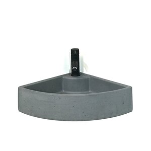 Изображение товара Угловая раковина из бетона Onlybeton Сектор 40 см темно-серый матовый