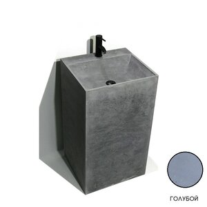 Изображение товара Раковина Onlybeton Монолит 0121018204 51 х 46 см, высота 89 см, напольная, голубой матовый