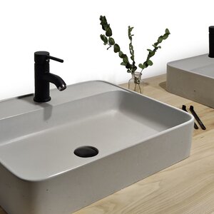 Изображение товара Раковина из бетона Onlybeton Оазис 55x45 см накладная серый матовый