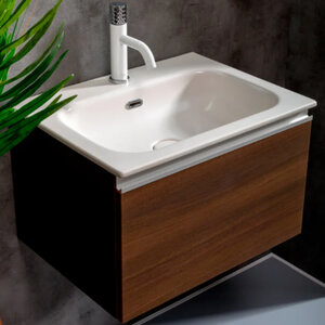 Изображение товара Подвесная тумба под раковину Armadi Art Vallessi 60 см dark oak