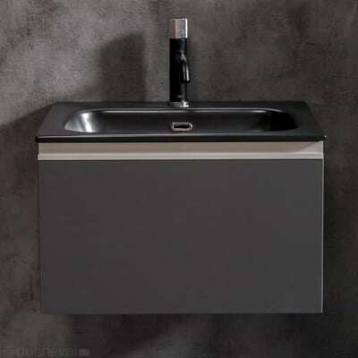 Изображение товара Тумба под раковину Armadi Art Vallessi 60 см подвесная, антрацит матовый, 837-060-A matt