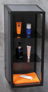 Изображение товара Пенал Armadi Art Loft 895-A подвесной низкий антрацит стекло ДСП 30 см