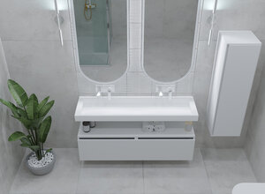 Изображение товара Раковина Armadi Art Flat 859-140 140 см, моноблок, белый