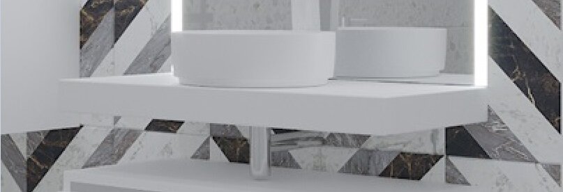 Изображение товара Столешница Armadi Art Flat 80 см из искусственного камня для ванной