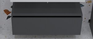 Изображение товара Тумба под раковину Armadi Art Flat 100 см, антрацит матовый vallessi uno-s, 897-100-A mat