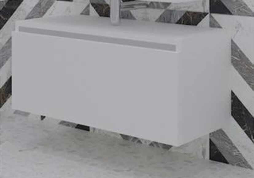 Изображение товара Тумба под раковину Armadi Art Flat 60 см, white vallessi uno-s, 897-060-W