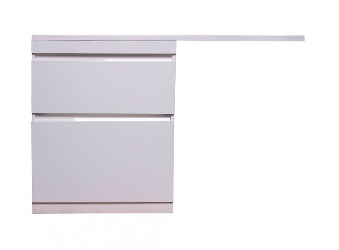 Изображение товара Тумба с раковиной Style Line Даллас 130 Люкс СС-00002348, 70 см, напольная, под стиральную машину, белый