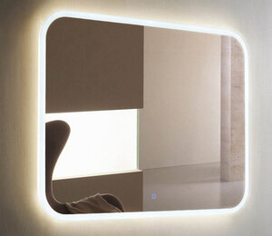 Изображение товара Зеркало Континент Demure Led 90 см с подсветкой, подвесное, белое