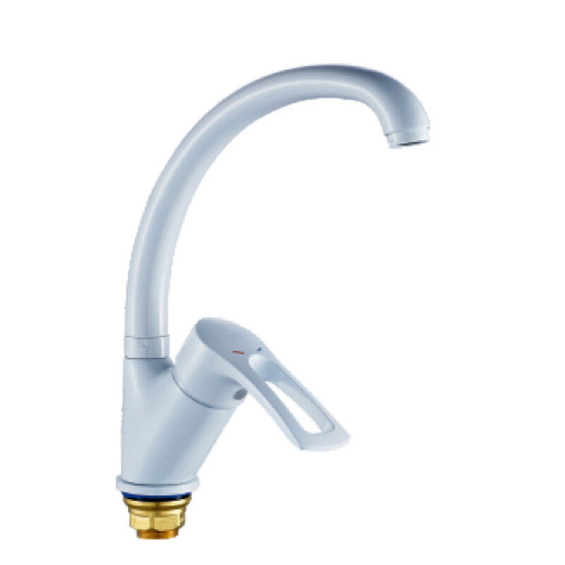 Изображение товара Смеситель для кухонной мойки Cron белый CN77318-WC