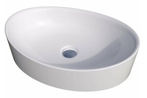 Изображение товара Раковина 1Marka Roll У98808 53 Polytitan накладная, белый