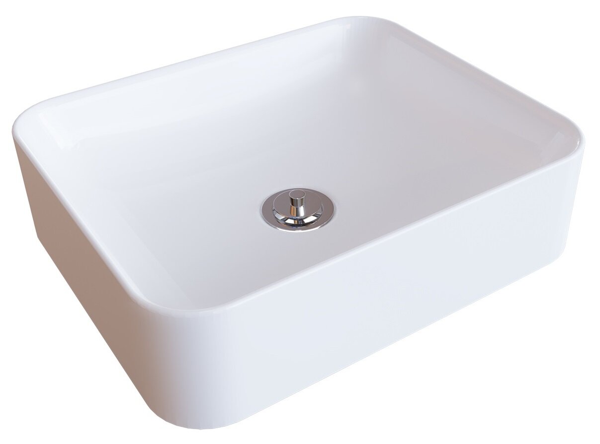 Изображение товара Раковина 1Marka Elli 45 Polytitan накладная белая
