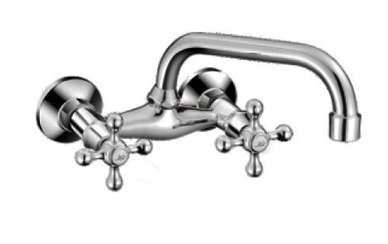 Изображение товара Смеситель для кухонной мойки Cron CN4708 хром двухвентильный