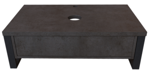 Изображение товара Тумба под раковину 1Marka Grunge Loft 70П, бетон темно-серый, Ц0000015939