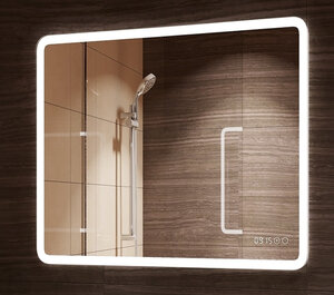 Изображение товара Зеркало Континент Demure Led 80 см с подсветкой и часами
