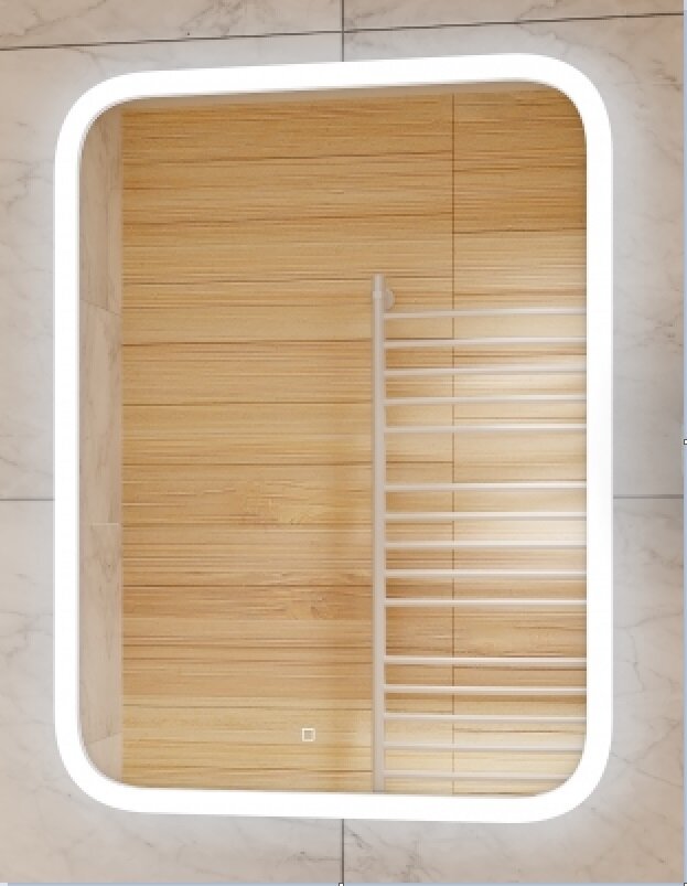 Изображение товара Зеркало Континент Glamour с LED подсветкой 60 см, подвесное, белое