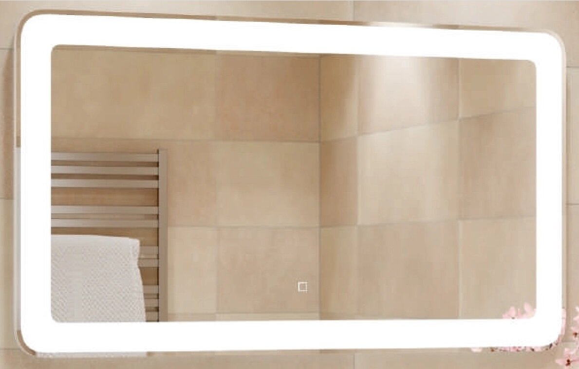Изображение товара Зеркало Континент Velvette ZЛП468 с LED подсветкой 120 см белое