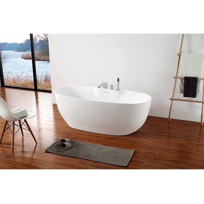 Изображение товара Ванна акриловая Abber 170 х 80 см отдельностоящая белая AB9323