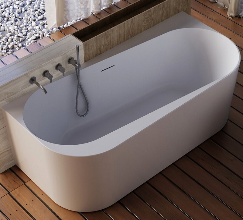 Изображение товара Ванна акриловая Abber 170x78 см белая встроенная без гидромассажа