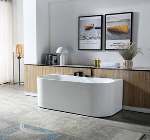 Изображение товара Ванна акриловая Abber AB9310 170x78 см белая приставная Германия