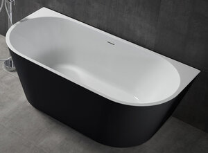 Изображение товара Ванна акриловая Abber 170 х 80 x 60 см, цвет белый, внешняя панель черная матовая, AB9216-1.7MB