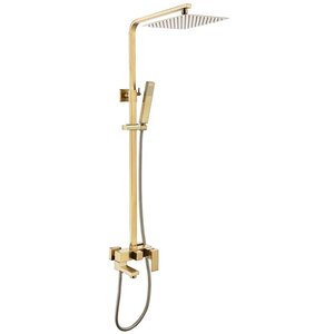 Изображение товара Душевая система Abber Daheim AF8216G, излив, верхний душ, душевая лейка, золото матовое