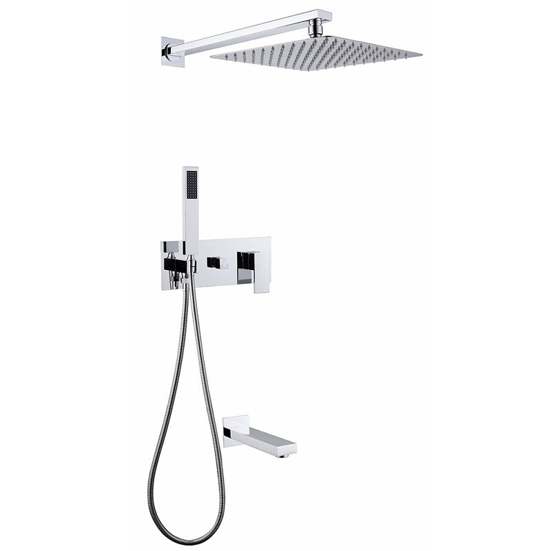 Изображение товара Душевая система Abber Daheim AF8217 с верхним душем и лейкой хром