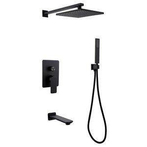 Изображение товара Душевая система Abber Weiss Insel AF8017B черный матовый